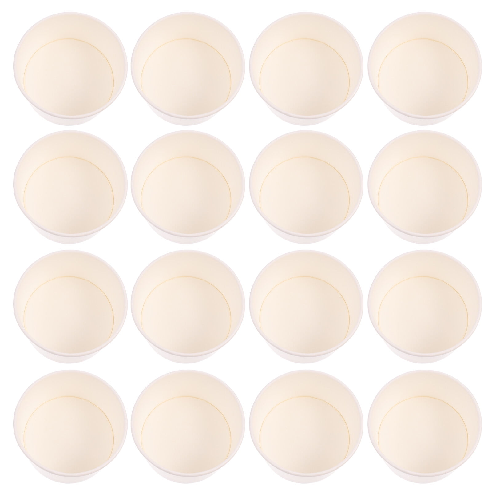 WRISTBIQUE Mini Dessert Cups Round Dessert Cups White Paper 100Pcs 3Oz 2.8X2.8X1.8In