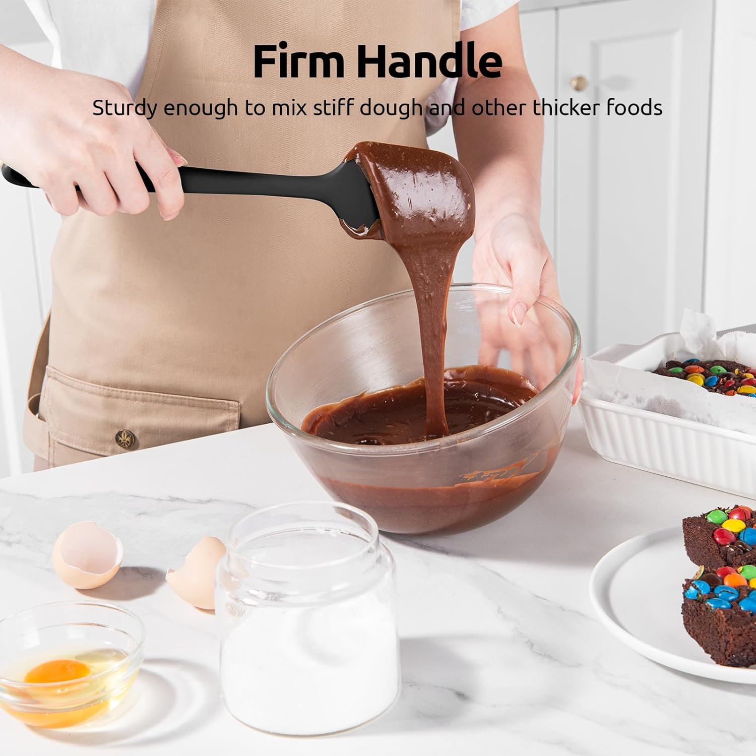 U-Taste Silicone Spatula Set of 3, 600°F Heat Resistant photo 4