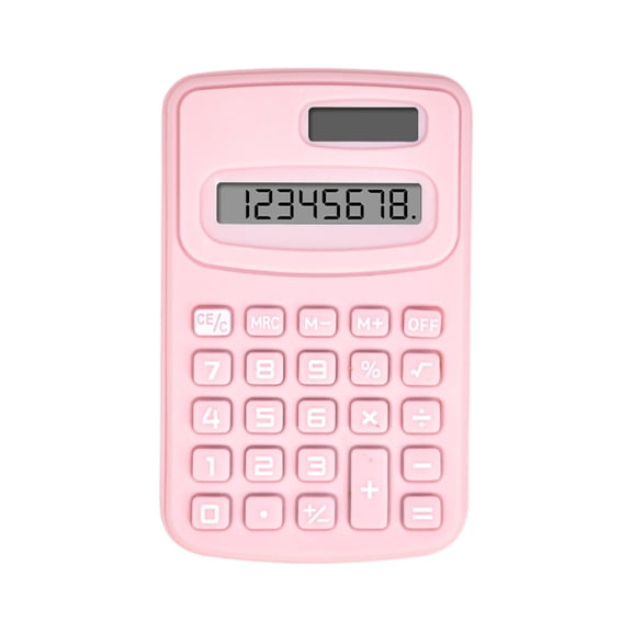 WONDBA Mini 4-Function Handheld Calculator, Pink