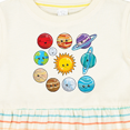 thumbnail image 4 of Inktastic Happy Sun Moon and Planets Girls Baby Dress, 4 of 5