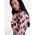 thumbnail image 5 of Scenario Women's and Women's Plus Tiered Hem Dress with Long Sleeves, Sizes XS-4X, 5 of 7