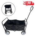 thumbnail image 2 of Iron Bar Foldable Large Wheels Wagon, Black, 2 of 4
