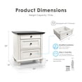 thumbnail image 4 of Furniture of America Calix Traditional Wood 3-Drawer Kids Nightstand, White, 4 of 12