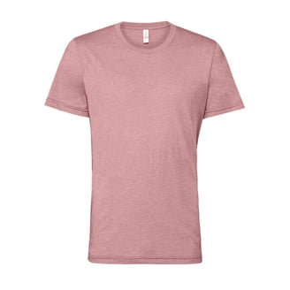 Bella Canvas Camiseta Unisex Heather CVC Rosa Neón, Blanco, Pequeña