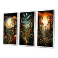 thumbnail image 3 of Designart "Baobab Tree The captivate III" Floral Framed Wall Art Set Of 3 - Orange Tree Baobab Frame Gallery Wall Set For Home Decor, 3 of 7