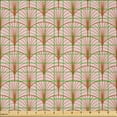 thumbnail image 2 of Ambesonne Blush Pink Fabric by the Yard Microfiber, Geometric Art Deco Motif, 2 Yards, Ginger and Blush, 2 of 2