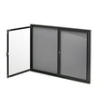 thumbnail image 2 of AdirOffice Enclosed Fabric/Cork Bulletin Board, Lockable, Double Door, Aluminum Frame, 48" X 36", Black, 2 of 7