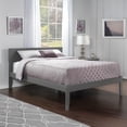 thumbnail image 1 of Orlando King Wood Platform Bed with Modern Panel Headboard in Grey, 1 of 14