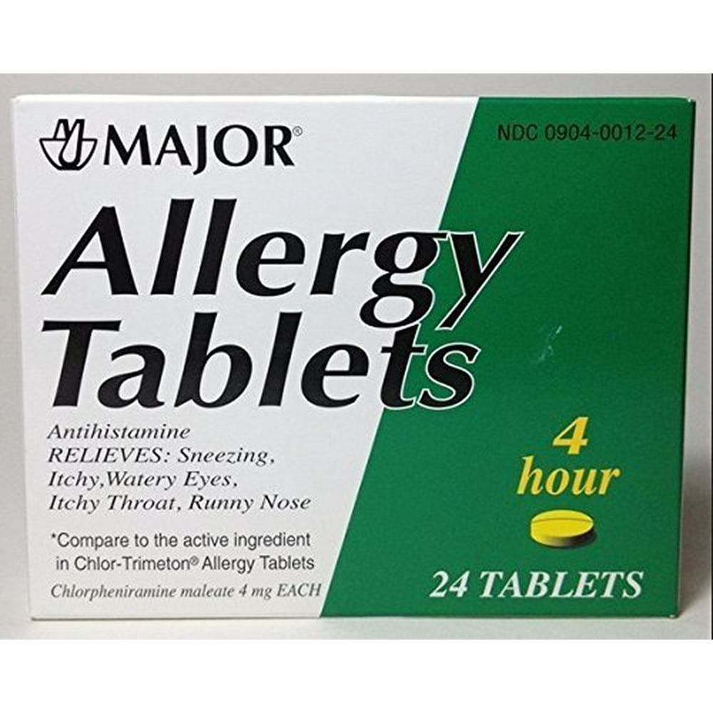 Major 4 Hour Allergy Tablets, 24 Count