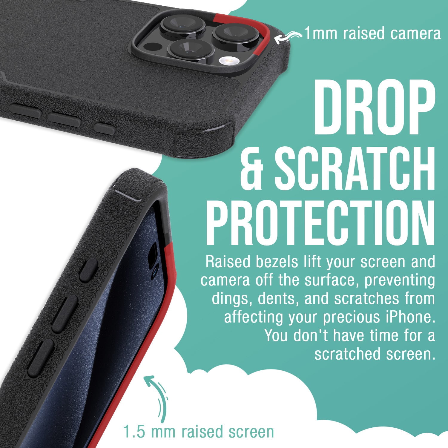 Smartish® iPhone 16 Pro Max Protective Magnetic Case - Gripzilla Compatible with MagSafe [Rugged + Tough] Heavy Duty Armor Cover Drop Tested Protection for Apple iPhone 16 Pro Max - Black Tie Affair