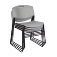 thumbnail image 5 of Regency Kobe 48 x 24 in. Flip-Top Training Nesting Table- Grey, 2 Zeng Stack Chairs- Grey, 5 of 7