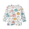 thumbnail image 4 of XADYUY Girls Tshirts 8-10 Years Old Summer 3/4 Sleeve Toddler Girls T-Shirts Pumpkin Graphic Tshirt Cute Crewneck Cotton Loose Tee Tops Girls 14-16 Years,Multicolor, 4 of 4