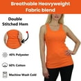thumbnail image 4 of 3-Pack Women's Regular Fit Cotton Blend Ribbed Tank Tops - Soft Breathable, Gym & Lounge Wear (M-2XL), 4 of 5