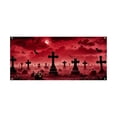 thumbnail image 2 of JJKBVCLO Garage : Bannière à Thème Halloween avec Graphiques Hantants Parfait pour les Amateurs de Voitures et de Garage, Tissu Durable Facile à Installer, 2 of 4