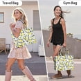 thumbnail image 6 of Large Capacity Tote Bag,Yellow Lemon Fruit Leaves White Pattern Handbag Fashion Luxury Tote Bag,15.7"x13"x 5.1" Inches,Laptop Compatible, 6 of 6