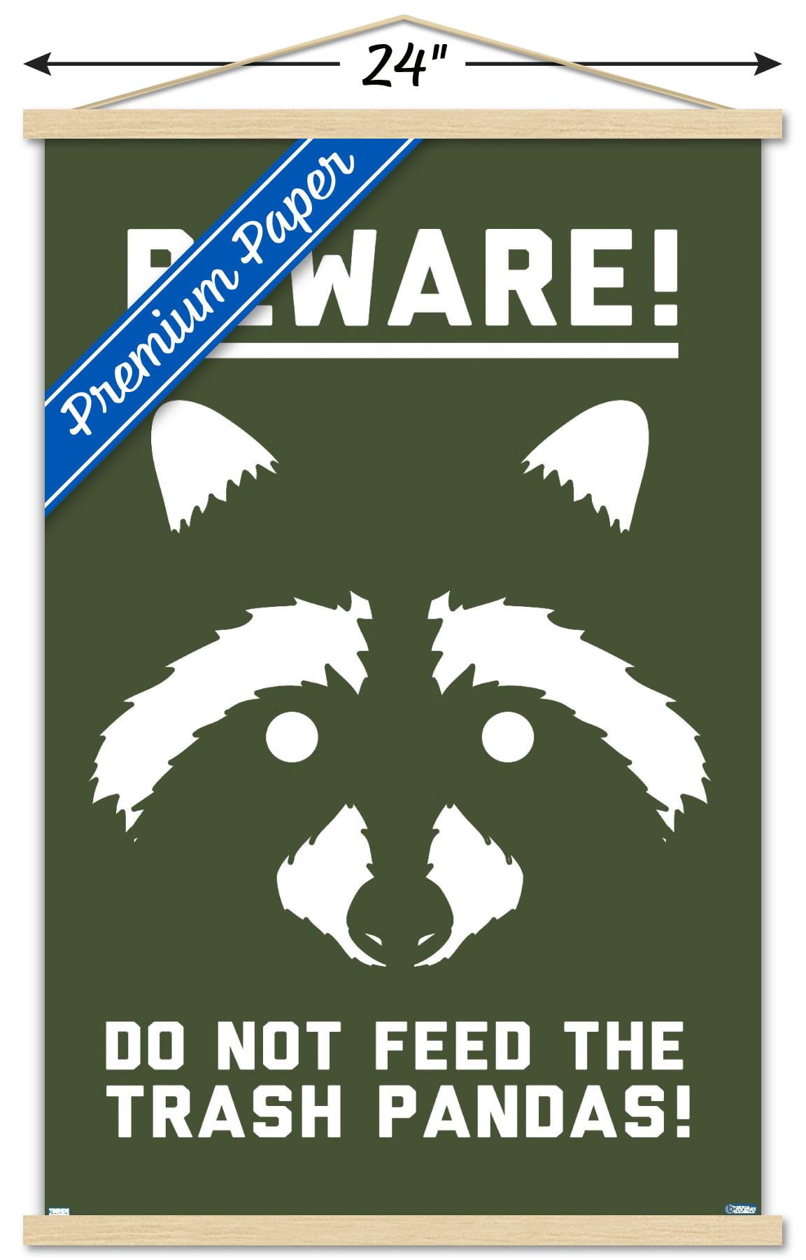 Lunch Hour Productions - Trash Panda Wall Poster with Magnetic Frame, 22.375" x 34"