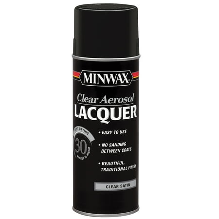 Minwax Brushing Lacquer Aerosol, Satin, Clear, 12 oz.