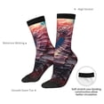 thumbnail image 4 of Xecao Ocean Seahorse Pattern Sport Socks for Women and Men Crew Socks Sporty Calf Socks Casual Socks, 4 of 6