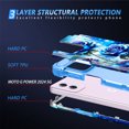 thumbnail image 5 of Casetego for Moto G Power 5G 2024 Case,Glow in The Dark Three Layer Heavy Duty Shockproof Protection Hard Plastic Bumper+Soft Silicone Protective Case,Blue Rose, 5 of 8