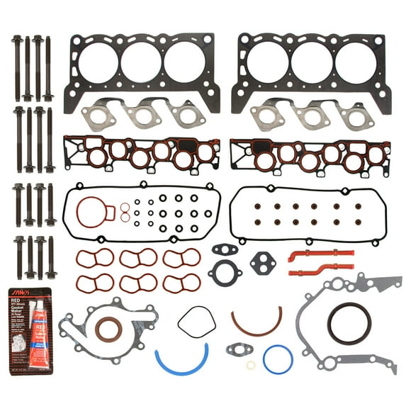 Evergreen FSHB8-20401 Full Gasket Set Head Bolts Fit 1996 Ford Windstar 3.8L V6 OHV 4mm Intake