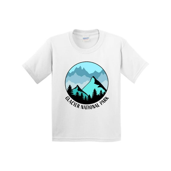 Inktastic Glacier National Park Montana Mountains Youth T-Shirt