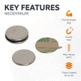 thumbnail image 4 of N42 Neodymium Adhesive Disc Magnet - 20mm dia x 1.5mm - 4.41lbs Pull (North) (Pack of 4), 4 of 5