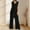 Black, variant on Women's V Neck Wide Leg Sleeveless Belted Jumpsuit Long Pants Rompers Rompers And Jumpsuits plus All plus Size Jumpsuit for Women Casual Jumpsuit plus Size Jumpsuits Wear for plus Size Womens