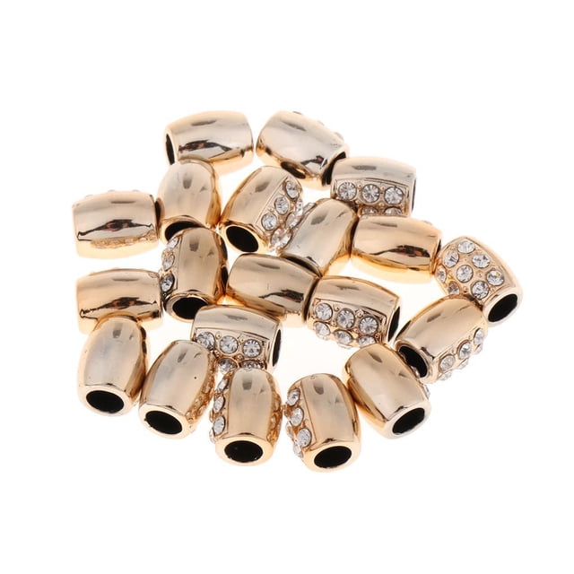 20 piezas de colgantes de para el cabello y la barba jinwen colgante de collar de pulseras DIY Dreadlock Hair Beads