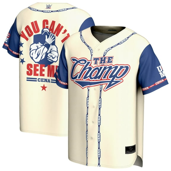 Youth ProSphere Cream John Cena The Champ Baseball Jersey