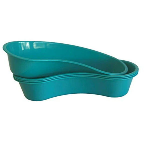 Premium 700 cc Kidney Shaped Turquoise Emesis Basin with Graduations (Pack of 4)