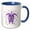 Blue/White, variant on 3drose, Glamorous Underwater Turtle in Shades of Purple, 15oz Mug
