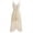 Beige Pom Pom, variant on Women's Summer Slip Boho Maxi Dress Lace Up Tassel V Neck Flare Wedding Beach Dresses Holiday Outfit Photo Shoot XL White Lace