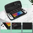 thumbnail image 4 of Fintie Carrying Case for Nintendo Switch OLED Model 2021 [Shockproof] Hard Shell Protective Cover Travel Bag w/10 Game Card Slots, Blossom, 4 of 9