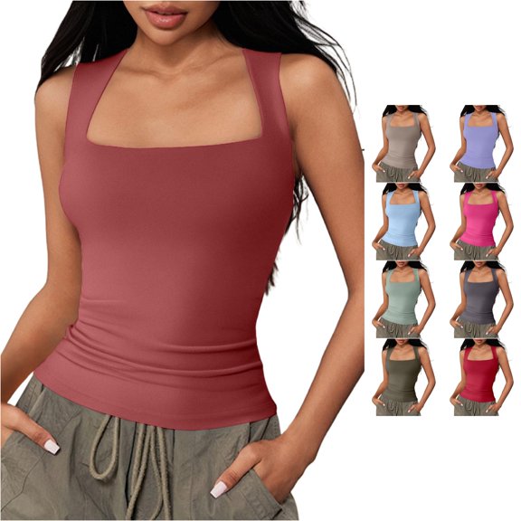 Gunia Red Tank Top Women Tanks Fitted Design Style Summer Women Tank Tops Camisole