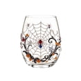 thumbnail image 2 of Kiddiway Halloween Glass Wine Cup – Spooky Icon Design, Great as Halloween Wine Glasses and Juice Tumblers for Party Favors, Everyday Use, and Celebrations,C, 2 of 8