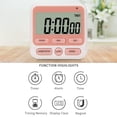 thumbnail image 3 of Cronómetro Digital Cuenta Regresiva Temporizador Alarma Recordatorio Reloj (Rosa), 3 of 9