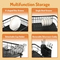 thumbnail image 6 of Dish Drying Rack, WLRETMCI Dish Drainer for Kitchen Counter, Large Dish Rack with Utensil Holder, Drainboard and Swivel Spout, 6 of 10