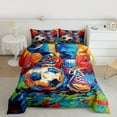 thumbnail image 2 of Castle Fairy Teens Soccer Gamer Bedding Comforter Set 2pcs,Graffiti Splash Ball Game Twin Comforter Sets Microfiber,Sport Football Breathable Bedding Set,Breathable Home Decor,Reversible, 2 of 8