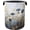 Blue Luxury Flowers, variant on Basketball Laundry Basket with Handles - Extra Large Foldable Hamper for Bathroom/Laundry/Bedroom/Dorm, Washable Fabric Storage Bin