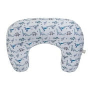 Boppy Nursing Pillow - Ergonomic Bottle & Breastfeeding Pillow with High, Firm, Large Area, Water-Repellant with Washable Cover; Baby Safety Alliance Verified - Gray Geo Dinos