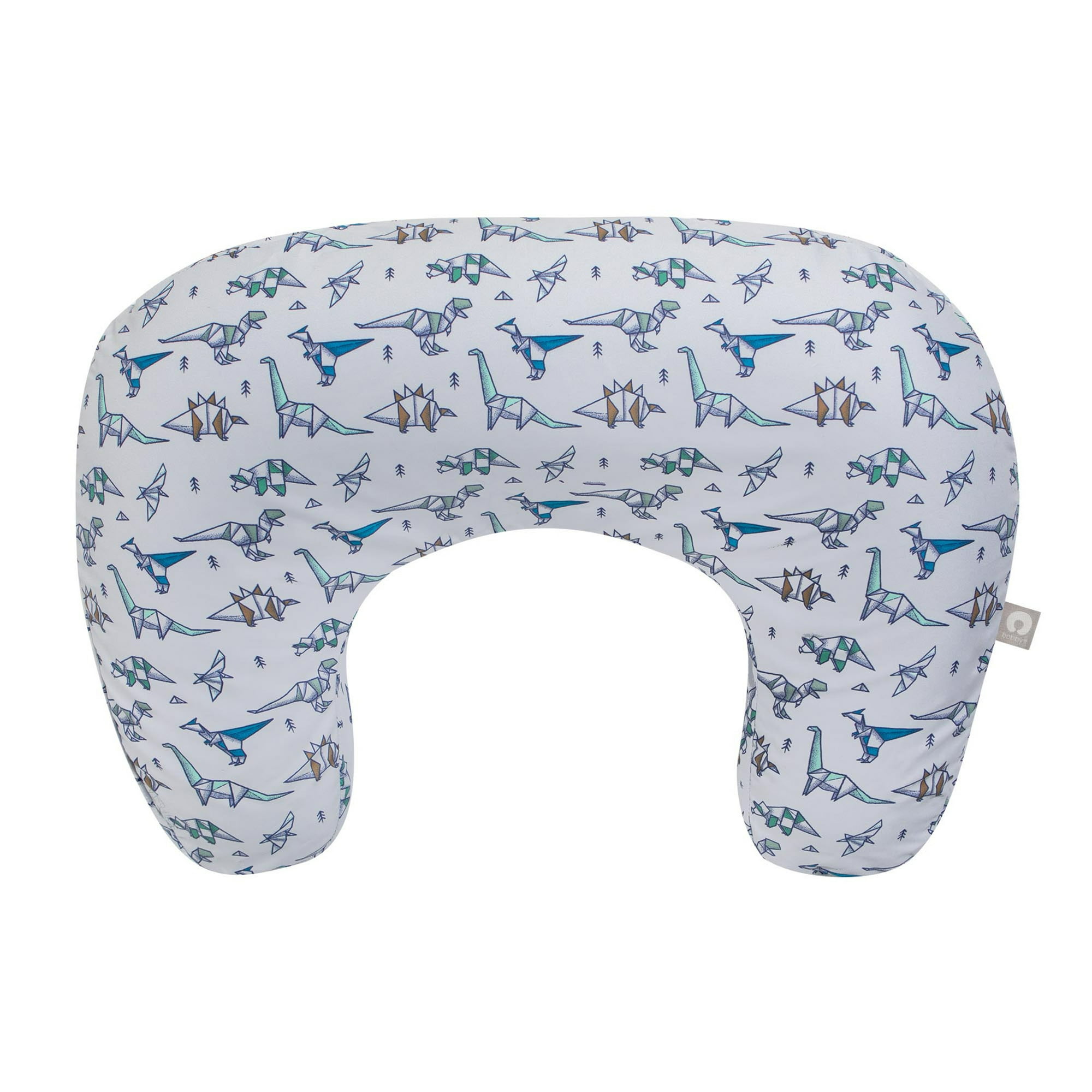 Boppy Nursing Pillow - Ergonomic Bottle & Breastfeeding Pillow with High, Firm, Large Area, Water-Repellant with Washable Cover; Baby Safety Alliance Verified - Gray Geo Dinos