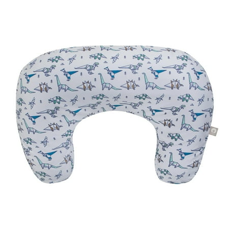 Boppy Nursing Pillow - Ergonomic Bottle & Breastfeeding Pillow with High, Firm, Large Area, Water-Repellant with Washable Cover; Baby Safety Alliance Verified - Gray Geo Dinos