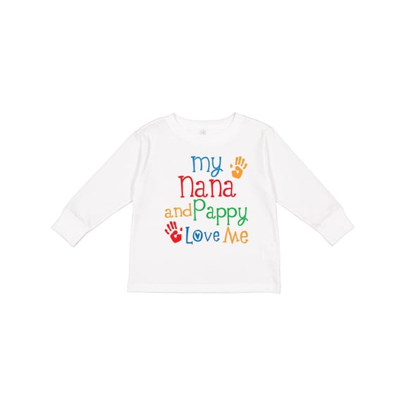 Inktastic Nana and Pappy Love Me Boys or Girls Long Sleeve Toddler T-Shirt