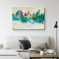 thumbnail image 2 of PixonSign Canvas Print Wall Art Columbia Paint Splatter Landmarks Architecture & Maps Cities Modern Art Global Scenic Colorful Multicolor Ultra for Living Room, Bedroom, Office - 12"x18", 2 of 5