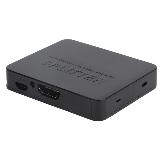 Divisor de interfaz multimedia HD de 1 entrada y 2 salidas para amplificador duplicador/espejo, monitores duales, 4K, 1080P, 3D