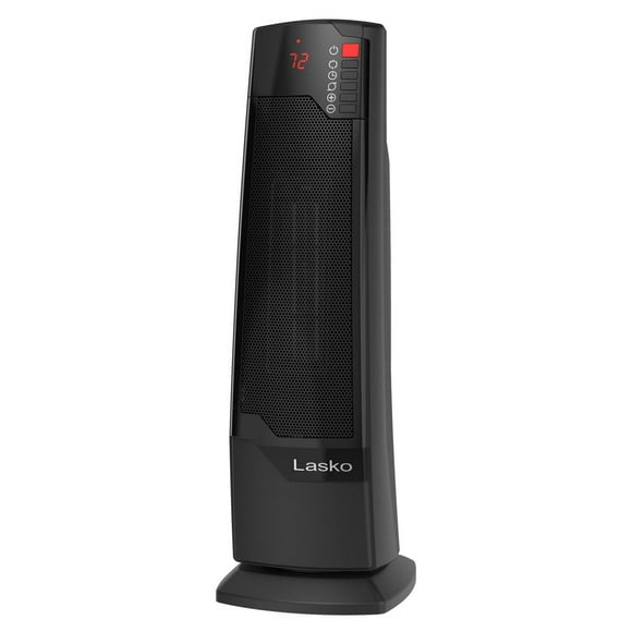 Lasko Oscillating Ceramic Tower Space Heater with Remote, CT22835C, Black, Lasko Ceramic Tower Heater