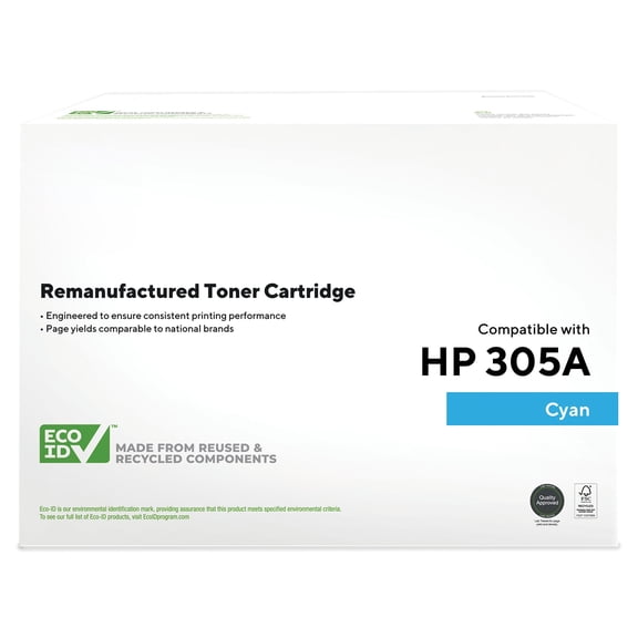 HITOUCH BUSINESS SERVICES Reman Cyan Standard Yield Toner Cartridge Replacement for HP 305A TRCE411A