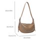 thumbnail image 5 of Bolso de cadena para mujer con cremallera Bolso de axila sólido de cuero PU de moda (Caqui), 5 of 8