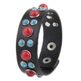 thumbnail image 2 of Brazalete de material cuero negro con de mujer para hombre de color turquesa Hugo Bohemian Bracelet, 2 of 10