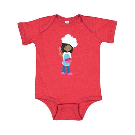 

Inktastic African American Girl Baking Girl Brown Hair Gift Baby Girl Bodysuit